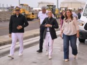 Claudia Sheinbaum y Rocío Nahle, supervisan infraestructura portuaria