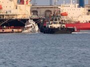 Remolcador se hunde en el puerto de Veracruz